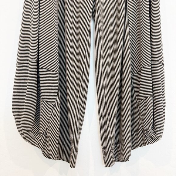 Alembika Essential Punto Striped Lantern Barrel Pull On Pants Lagenlook US 6-8 - Picture 3 of 8